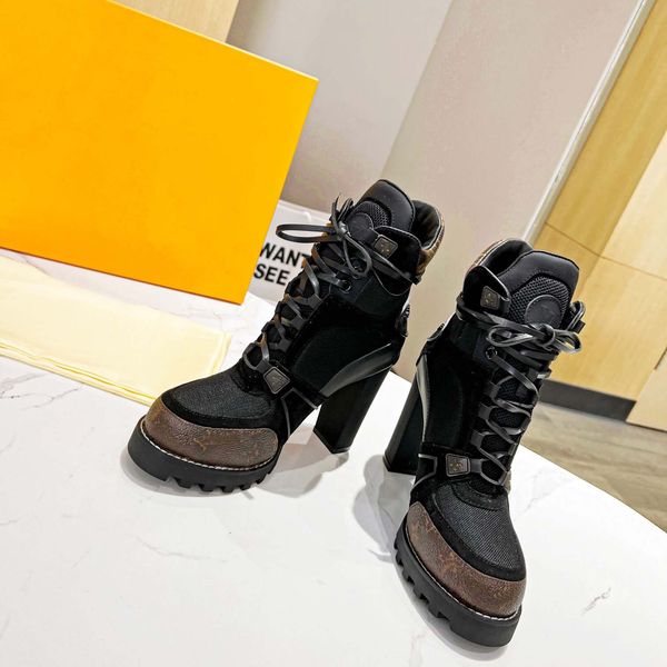 boots designer Winter Luxurious Short High Heeled 2025 leather