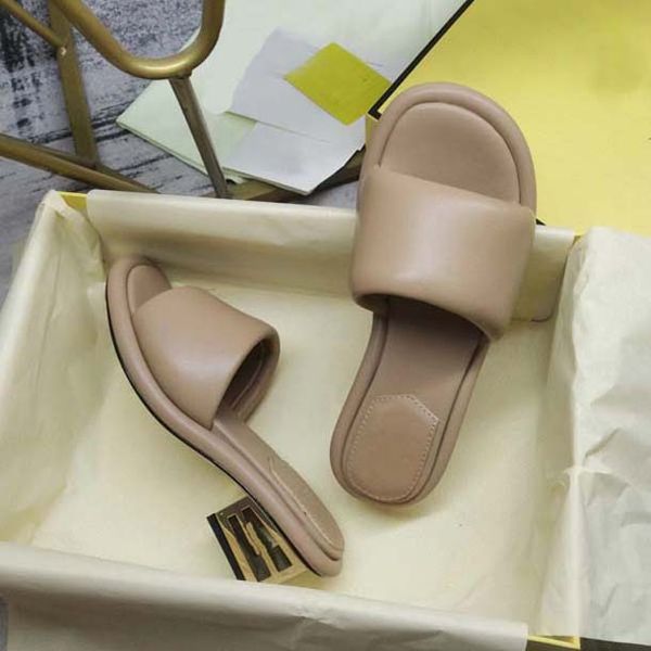 

designer women sandals womens slippers open toe genuine leather wide-band sculpture heel fashion platform shoes size 35-42 with box, Black