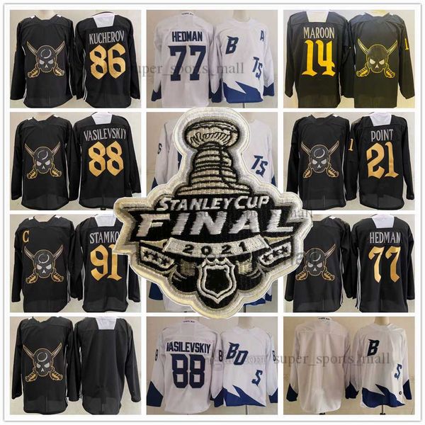 

retro ice hockey jerseys 77 victor hedman 91 steven stamkos 88 andrei vasilevskiy 86 nikita kucherov 21 brayden point 14 patrick maroon blac, Black;red