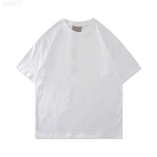 

23ss designer tide t shirts chest letter laminated print short sleeve high street loose oversize casual t-shirt 100% pure cotton for men an, White;black