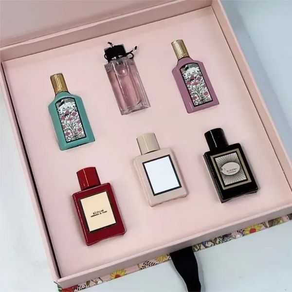 

Designer Perfume Set Women Bloom Flora Cologne Spray 5ML*6pcs Suit 6 in 1 with Box Brand Natural Long Lasting Pleasant Fragrance EDP Charming Scent for Gift Wholesale