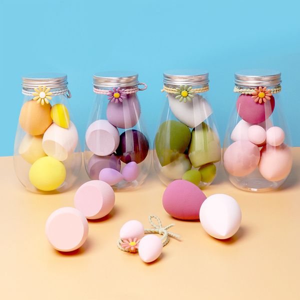 

wholesale makeup sponges 6pcs cosmetic powder puff with package can dry wet dual multifunctional make up applicators