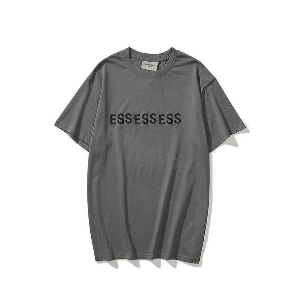 

summer ess fashion tshirts crew neck casual t-shirts men women leisure style summer short sleeve letter essen printed shirts, White;black