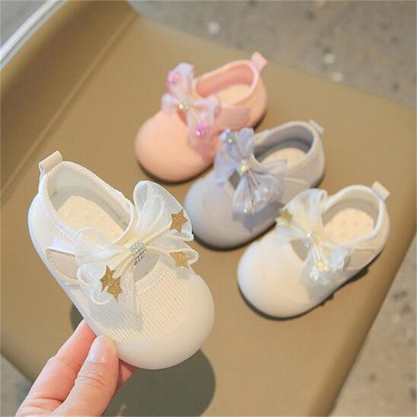 

First Walkers Kids Baby Shoes Girls Princess Soft Soled Crib Footwear Prewalkers Toddler Infant Sneakers, Pink