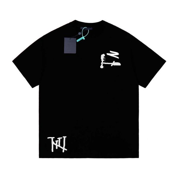 

high version wealthy donkey family 23ss summer multiple tools embroidery round neck short sleeved t-shirt, White
