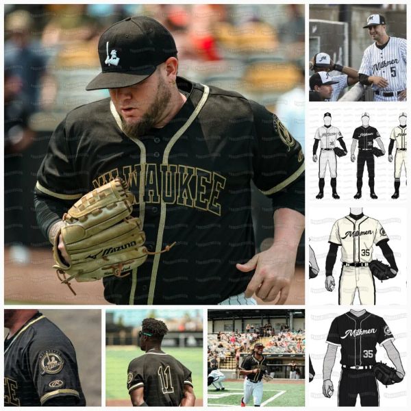 

milwaukee milkmen custom milb minor league baseball jersey mens womens youth all stitched, Blue;black