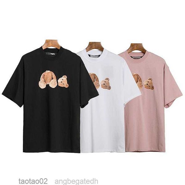 

t-shirt designer men's palm shirt boys girls sweat printed bear oversized breathable casual angel cotton short sleeves1gr098ml5, White;black