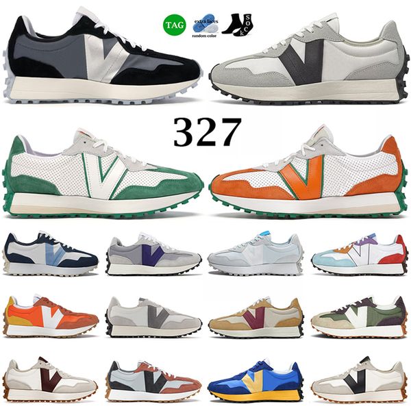 

327 trainers n327 327s casual shoes mens women luxury black white sports grey silver pride navy blue paisley jogging runners outdoor sports