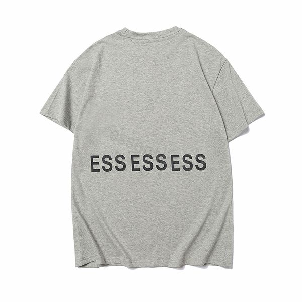 

summer essen men's tshirt designer mid chest with letters ess tshirt clothing fashion luxury short sleeved men's sportswear t shir, White;black
