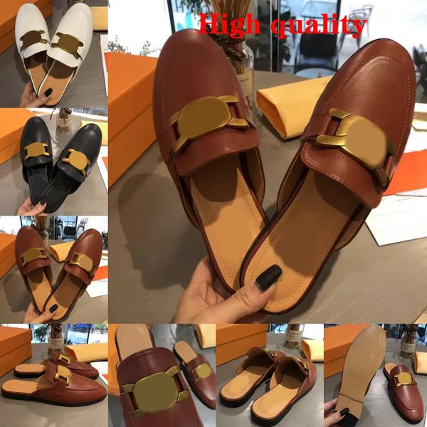 

beach slippers printing slippers 2023 designer scuffs classic flat heel summer lazy designer fashion letter flops lady slides women shoes le, Black