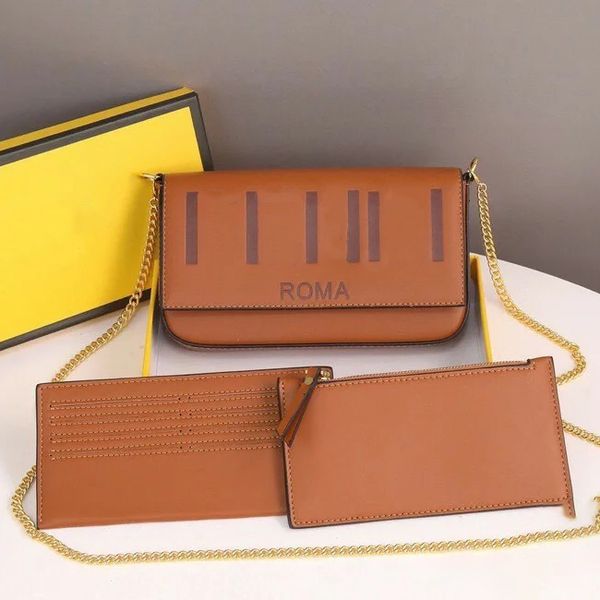 

luxury designer 3 piece fashion clutch bags womens luxury shoulder clutch handbag crossbody bag mens lady genuine leather flap purses tote c