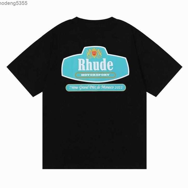 

men's polos designer shirts summer mens t-shirts womens rhude designers for men letter embroidery tshirts clothing short sleeved tshir, White;black