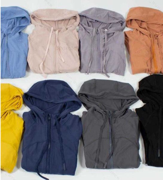 

8h0d lululemens women yoga wear jackets hoodies define sweatshirts designers sports scuba hoodys jacket coats double sided sanding fitness, White