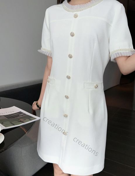 

women's dress designer short skirt 2023 summer haute couture lace short-sleeved casual slim dress, Black;gray