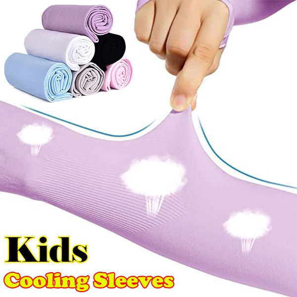 

sleevelet arm sleeves 4 12 years kids summer cooling ice sports sun uv protection long cover girls boys elastic cycling beach sleeve 230414