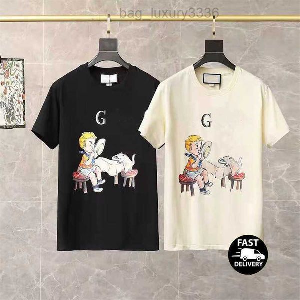 

2023 men's t-shirt designer shirt 3d printing men's and women's t-shirt fast drying anti-wrinkle classic loose luxury, White;black