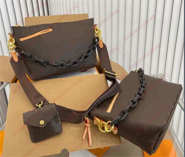 

women vintage messenger bag 2-pc handbag l tote shopping bags designer shoulder crossbody wallet monograms messenger satchels purse dhgate s