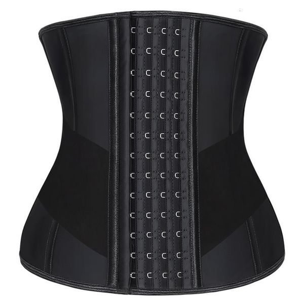 

women's shapers burvogue waist trainer for weight loss corset women trimmer slimmer belt underbust steel bone latex corset cincher body, Black;white