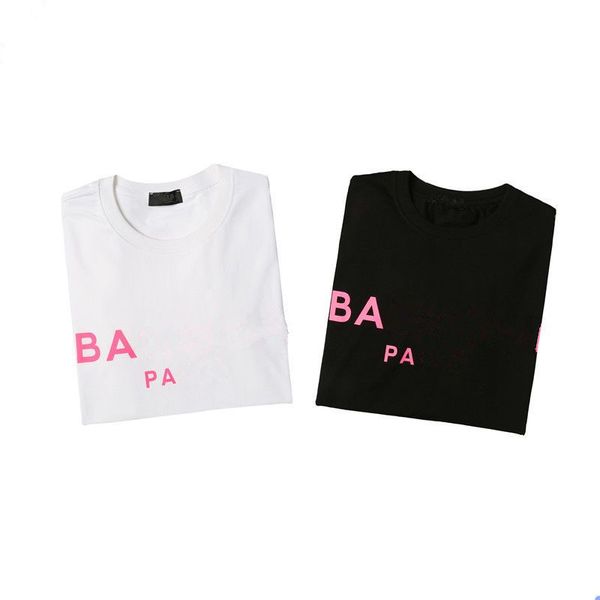 

mens t shirt designer clothes clothing famous t shirt letter print round neck short sleeve black white fashion men tshirts 3xl, White;black