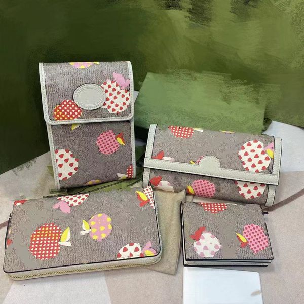 

double zipper wallets mens leather wallet holders for brown flower women purse monograms luxury purses cross body wallets zipper coin purse, Red;black