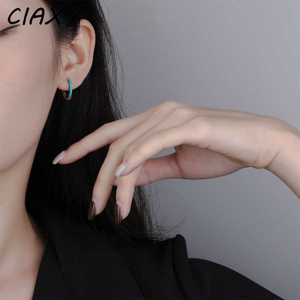 

stud ciaxy silver color v-shaped stud earrings personality dripping glue oil ear buckle 2023 new korean fashion jewelry party gifts p230411, Golden;silver
