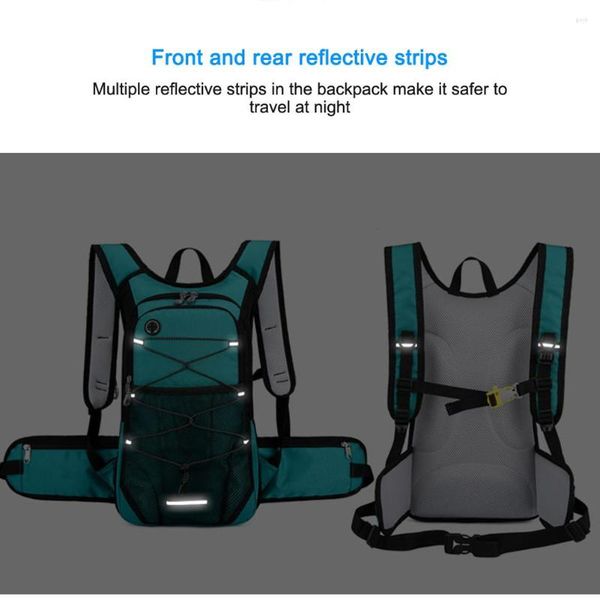 

backpack oxford camping breathable waterproof large capacity wear-resistant lightweight with reflective stripe for office travel