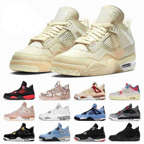 

4 jumpman 4s basketball shoes trainers off sail university blue sneakers black cat white oreo new bred infrared mens womens red thunder