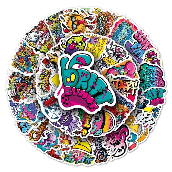 

50pcs-pack street stickers wall stickers wholesale vinyl sticker waterproof lap car scrapbooking guitar box skateboard jdm luggage decal