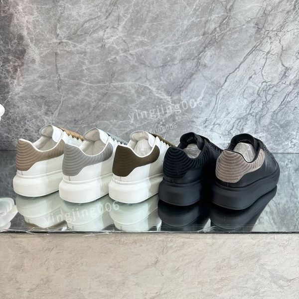 

mens designer quality sneakers women white shoes brand low sneaker leather rubber sole causal shoes2023, Black