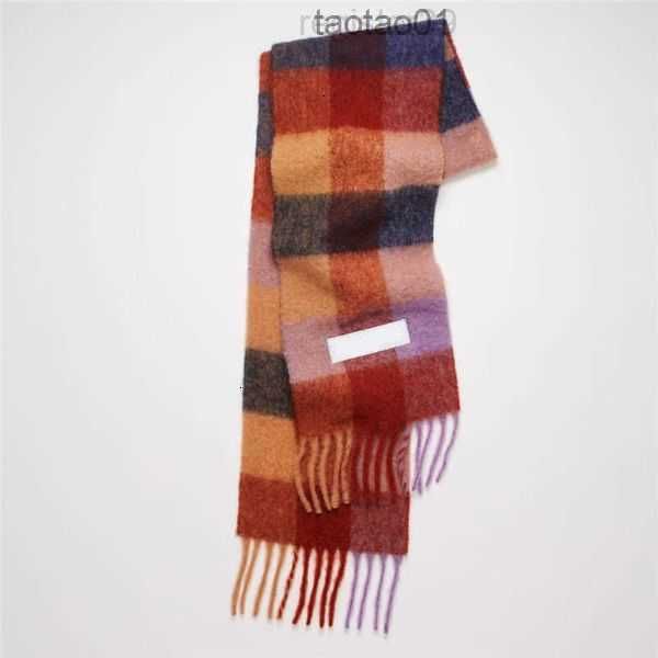 

ac fashion luxury scarf men's women scarves imitation cashmere wraps rainbow thick beard lattice neckerchief tassel shawls warm bib fem, Blue;gray