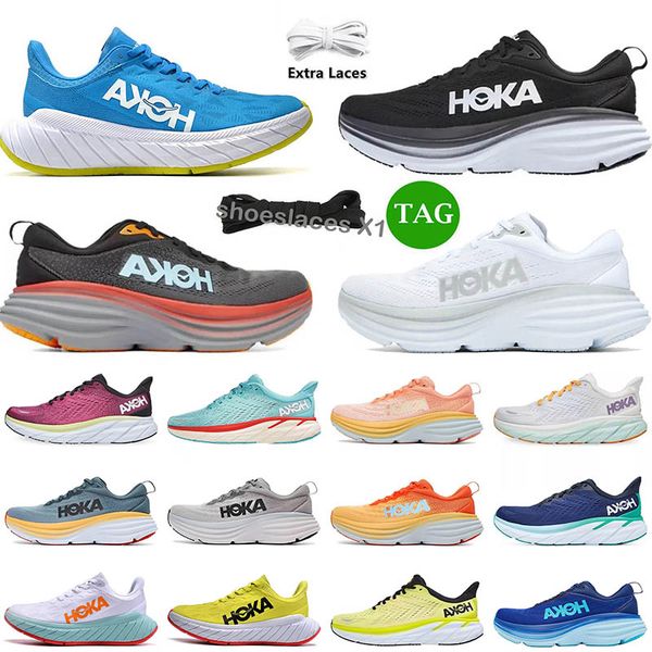 

hoka bondi 8 outdoor shoes hokas one one clifton 8 black white shock absorbing road carbon x2 men women running sneakers climbing runner tra