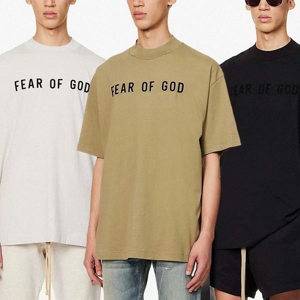 

2023 summer new european and american high street tide brand letter printing men's and women's couples outfit large size fogt shir, White;black