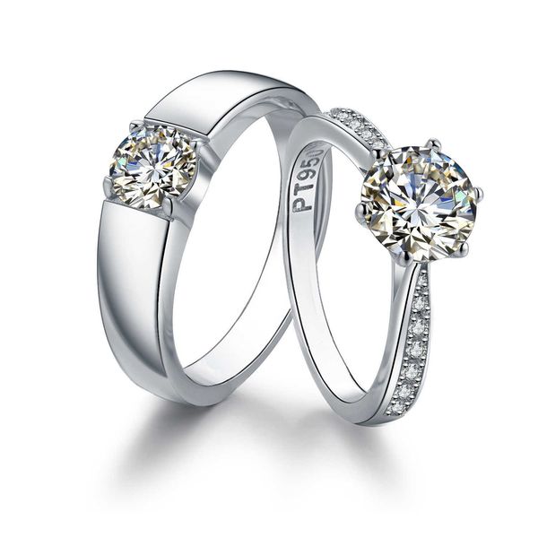

high version moissanite diamond ring girl pt950tiffay arrangement overlay new fashion christmas gift for girls, Silver