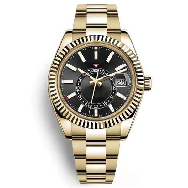 

diamond sky whole watch for man mens watches quarz movement black bezel bracelet watch men watches reloj montre de lusso245j, Slivery;brown