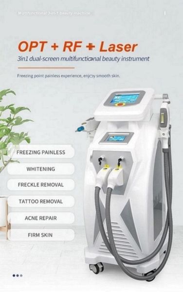 

laser machine ipl opt hr laser hair removals opt e-light nd yag machine laser carbon peeling tattoo remove rf skin whitening, Black