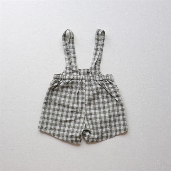

overalls summer children plaid overalls cotton boys suspender shorts baby fashion clothes kids casual strap trousers girls short pants 23041, Blue