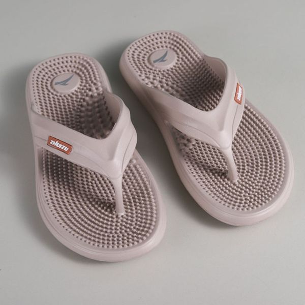 

slippers fip fops summer men flipflops massage bottom beach shoes flip flops slipper zapatillas hombre sneakers for 230328, Black