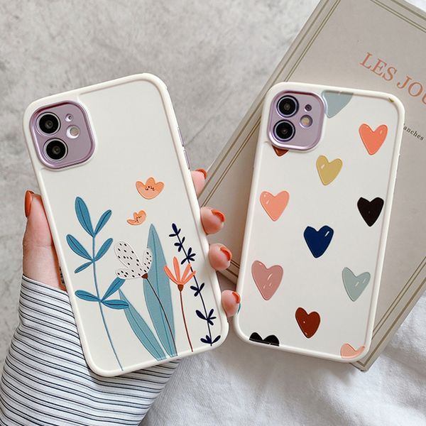 

for iphone 14 13 12 pro case heart flowers phone case for iphone 12 11 pro max 8 7 plus x xs max xr marble soft tpu bumper cover