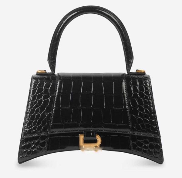 

shoulder bags hourglass handbag designer ladies shiny crocodile embossed chains crossbody bag fashion leather half moon appearance shoulder