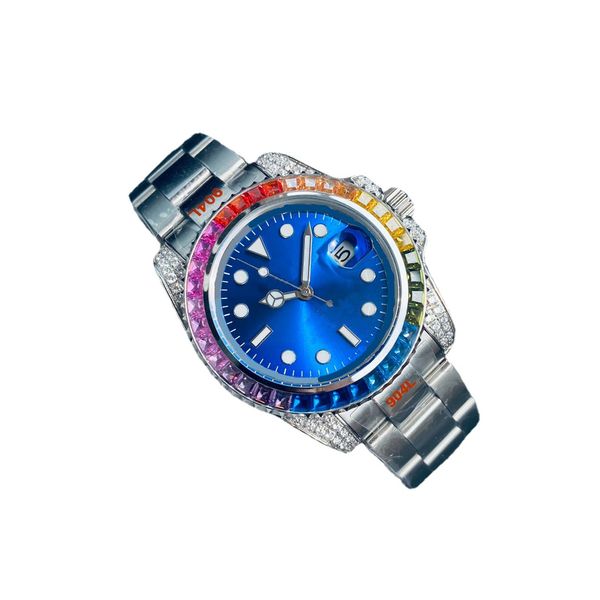 

watch automatic mechanical mens watches 41mm silver wristband waterproof all stainless steel wristband fashion designer wristwatch a7, Slivery;brown