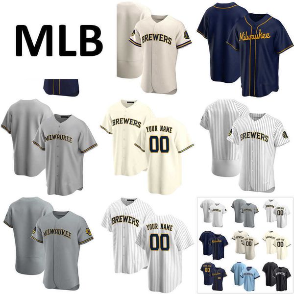 

custom jersey milwaukee''brewers''mens womens youth 22 christian yelich 8 ryan braun 39 corbin burnes 6 lorenzo cain bas, Blue;black