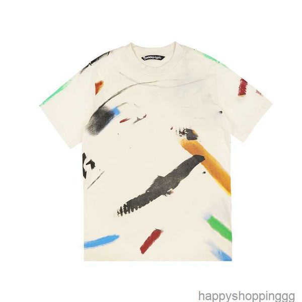

angel men's t shirts palm trendy decapitated teddy bear print t-shirt loose men's and women's wear letter short sleeve doodle, White;black