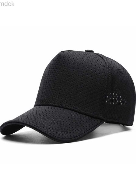 

ball caps 2021 summer full holes cool sun hat dad outdoors fishing cap men women big size baseball caps 50-60cm 60-65cm, Blue;gray