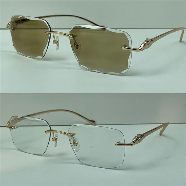 

buff sunglasses pchromic lens colors changed in sunshine from crystal clear to dark diamond cut lens rimless metal frame outdoor 563651 with, White;black