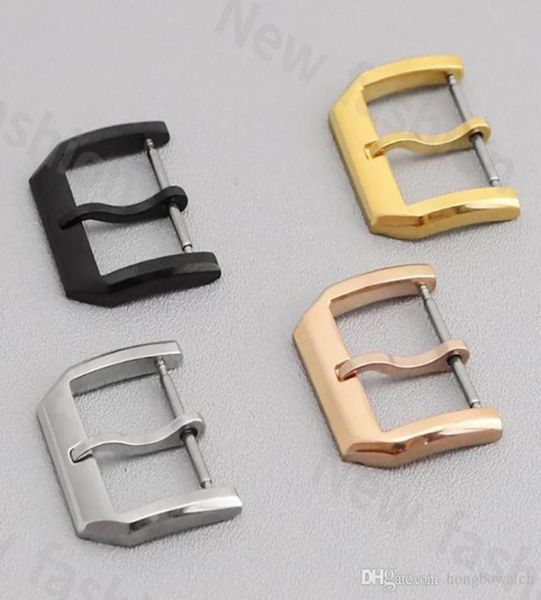 

new fashion watchbands 18mm 20mm hq silver ss bracelets clasp buckle for iwcwatch strap buckle stainless steel watch buckle2680642, Black;brown