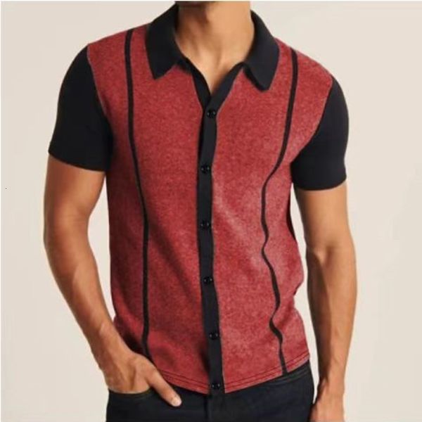 

men's polos fashion summer casual men's polo shirt high-quality printed men's cardigan t-shirt lapel button up men's lar, White;black
