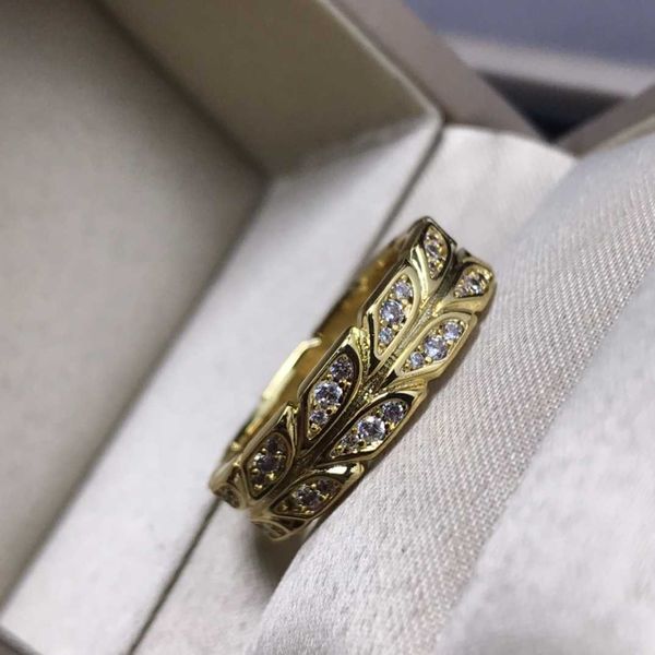 

high version original steel seal high version tiffay new product vine full diamond ring female v gold plated 18k rose with with logo, Silver