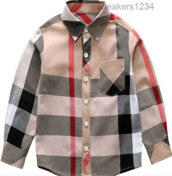 

clothes fashion boy kids 3-8y spring new long sleeve big plaid t shirt brand pattern lapel boy shirt wholesale ejy766, White;black