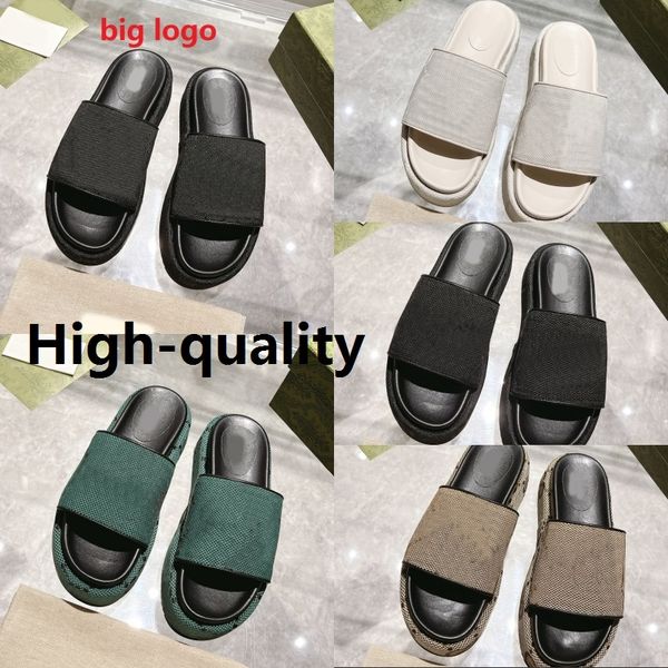 

sandal slipper luxury designer summer fashion ladies beach casual shoe fashion woman comfortable minimalist thick base shoes sandal with log, Black