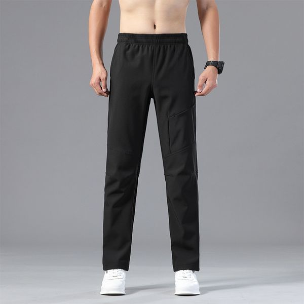 

lu men jogger long pants sport yoga outfit fleece gym pockets sweatpants jogging pants mens casual elastic waist fitness 3 colors 3xlsize ll